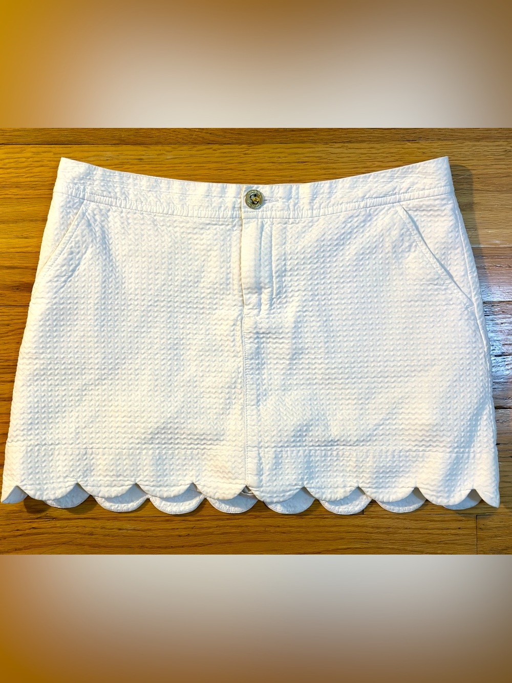 Lilly Pulitzer 8, Collette ‘Resort White’  Scallop Hem Skort
